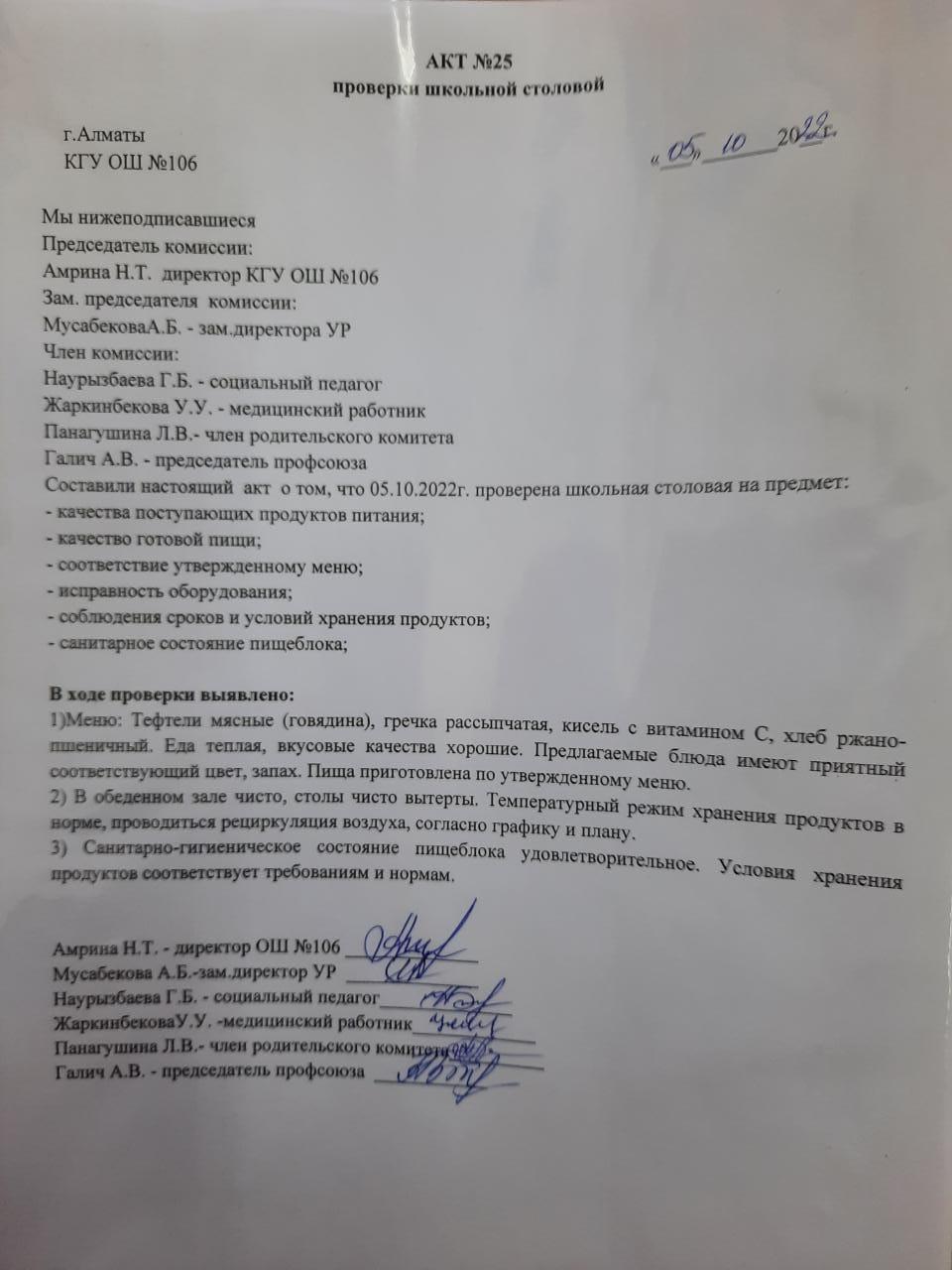 АКТ №25