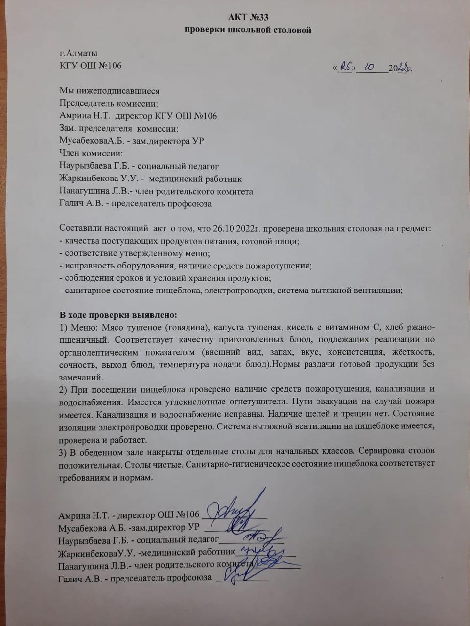 АКТ №33